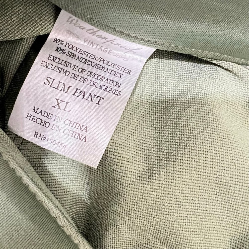 Weatherproof Vintage Womens Olivine Stretch Performance Flex Waist Pants Size XL - Picture 8 of 9